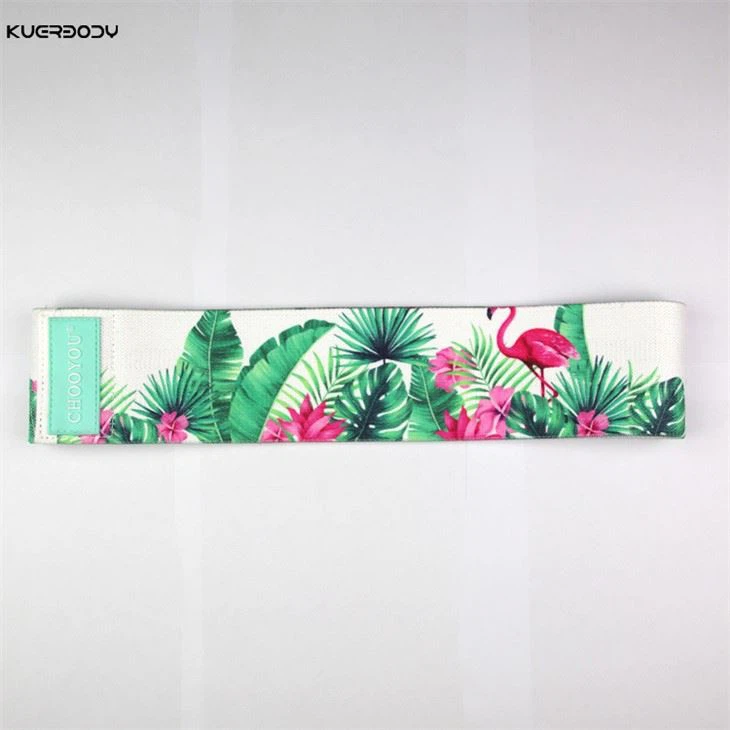 Flamingo Pattern Gymnastics Hip Bands For Fitness