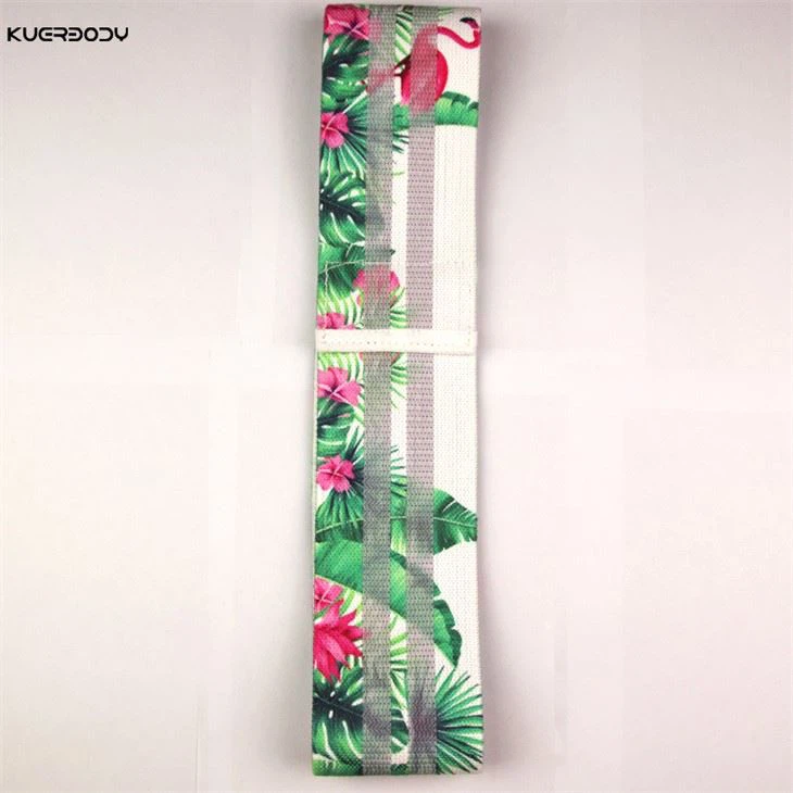 Flamingo Pattern Gymnastics Hip Bands For Fitness